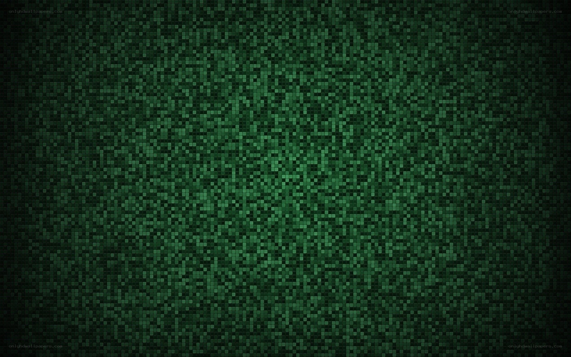 green pixelated background