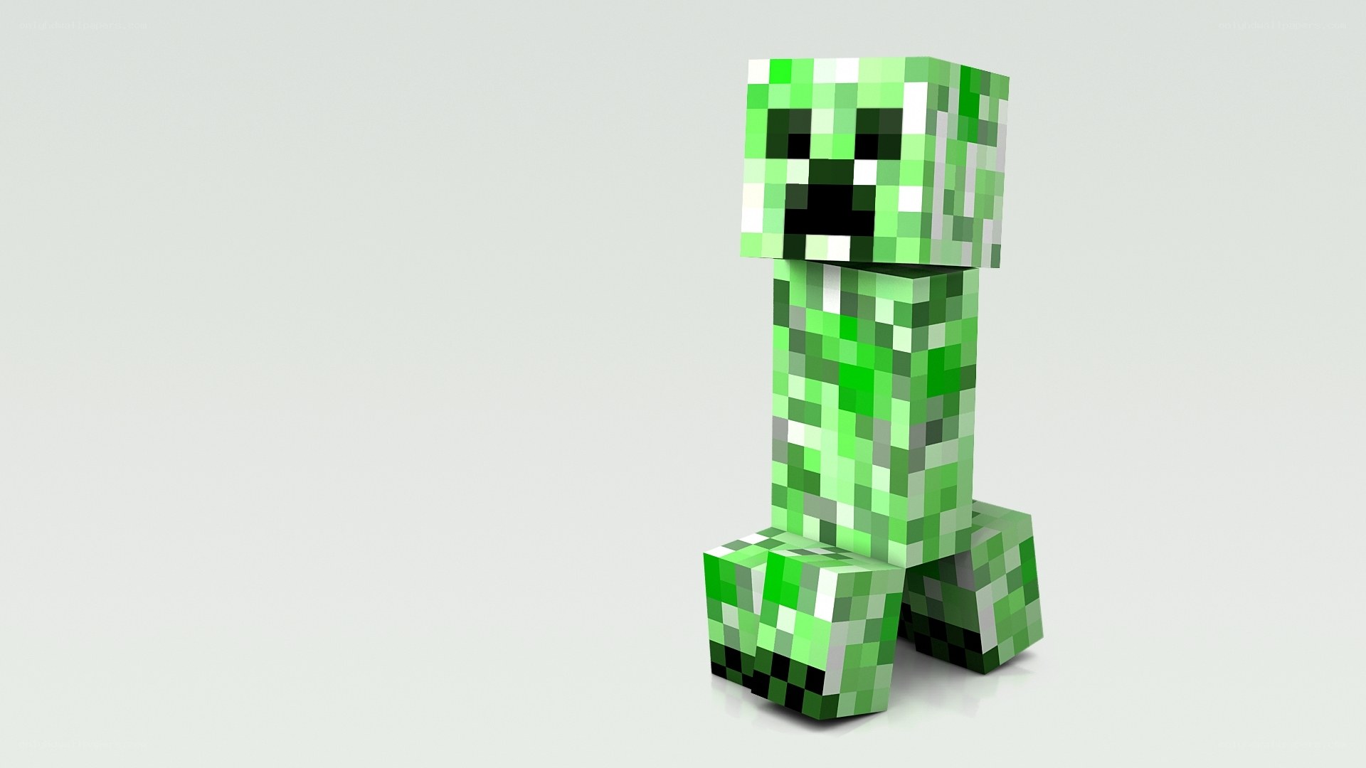 Green pixelated creeper character