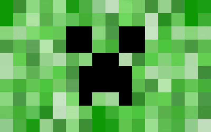 Green Pixelated Face — Pixel Art