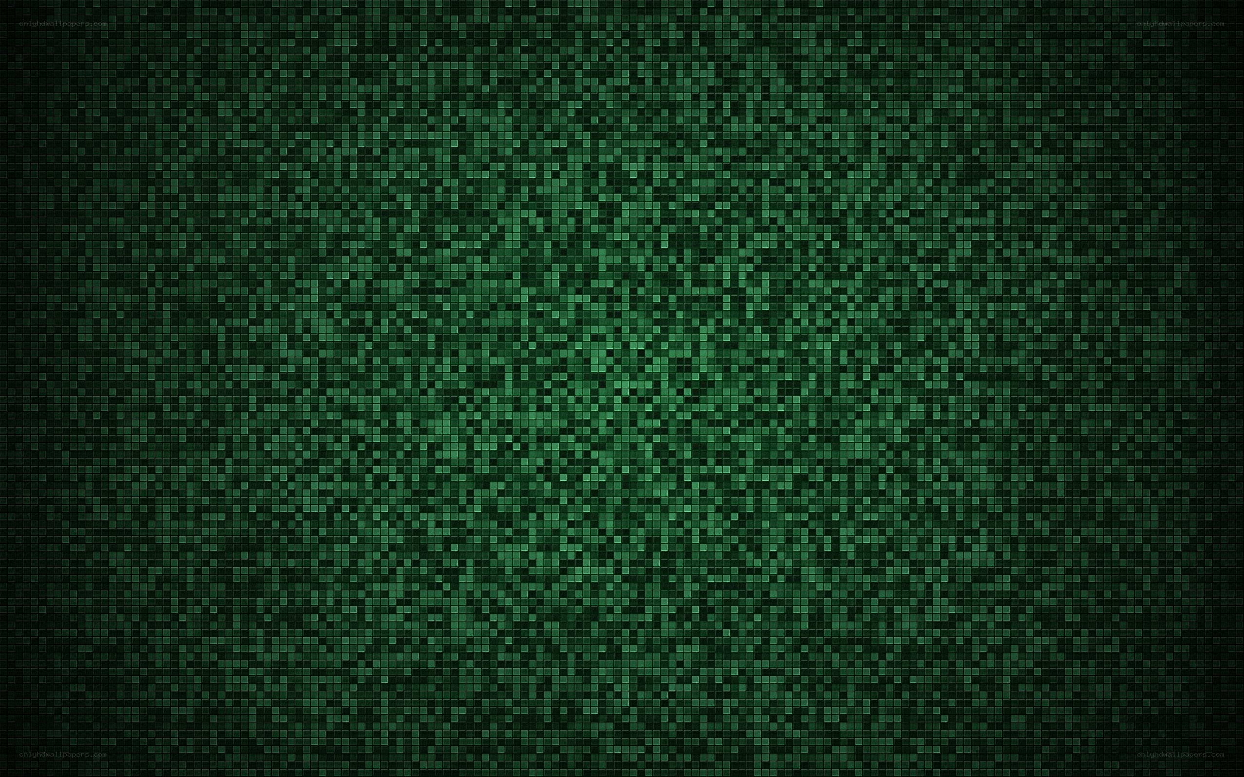 green pixelated pattern