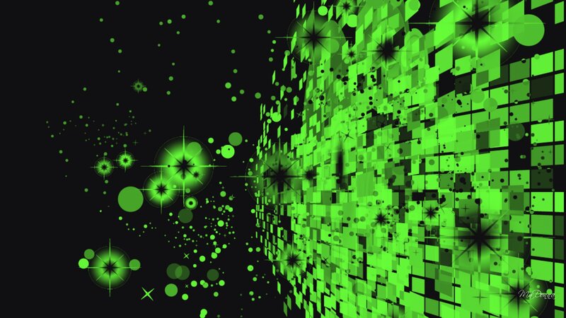 Green Pixelated Pattern — Dynamic