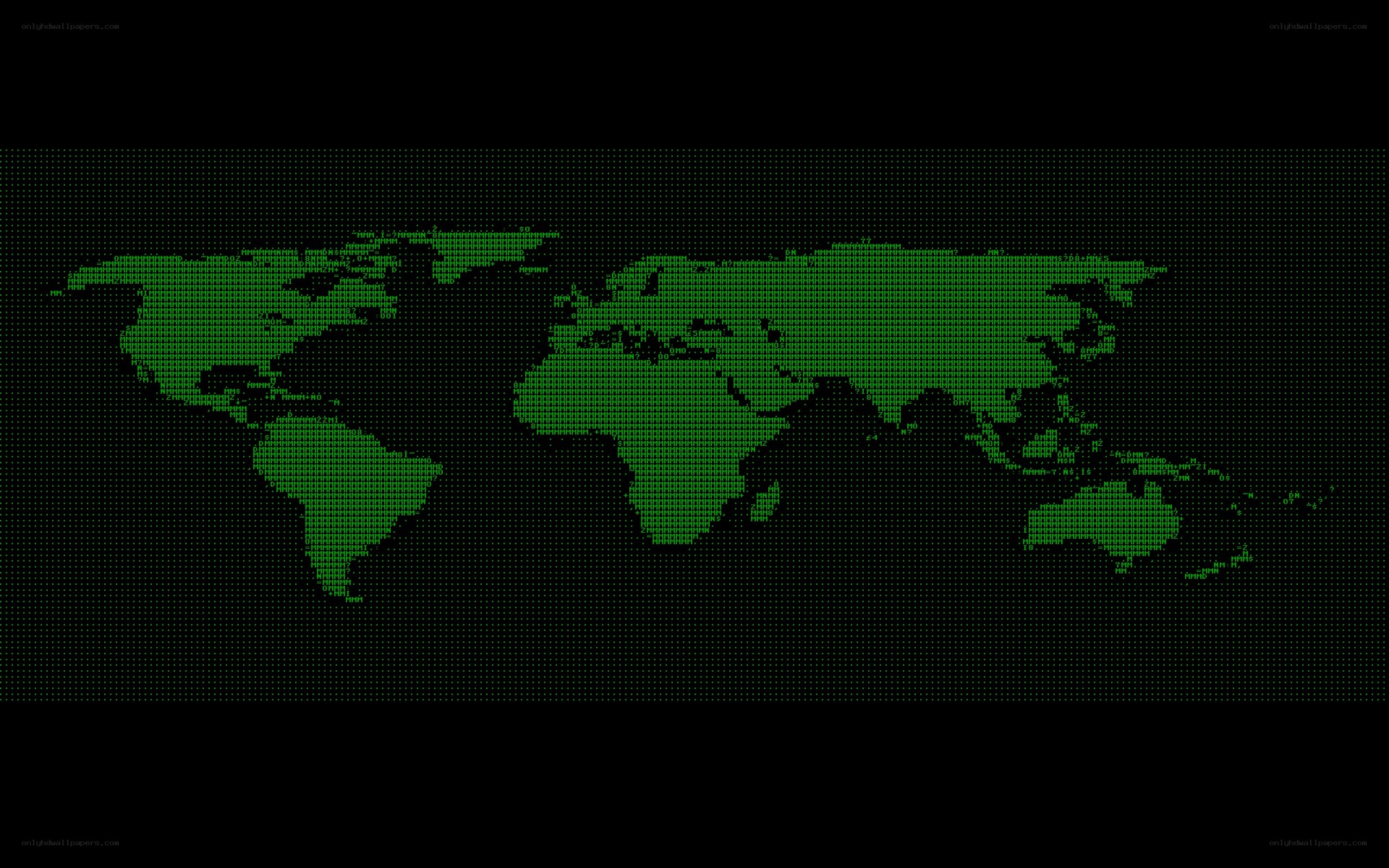 green pixelated world map