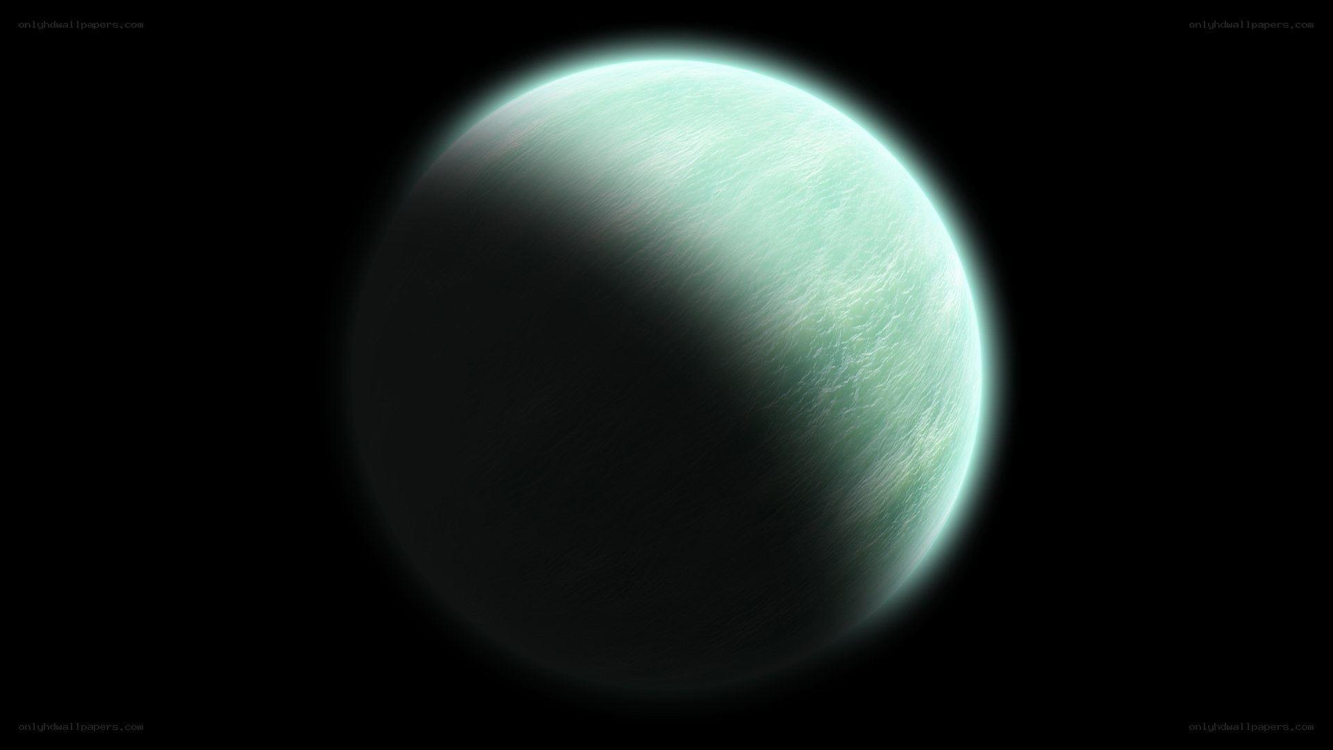 green planet in space