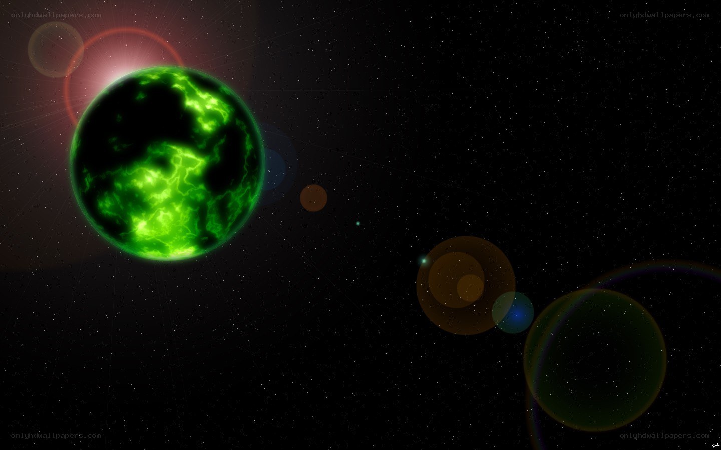 green planet in space