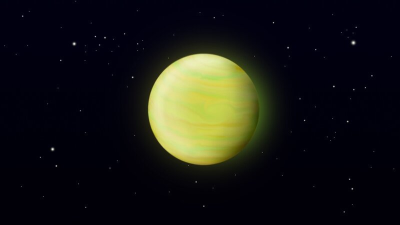 green planet in space