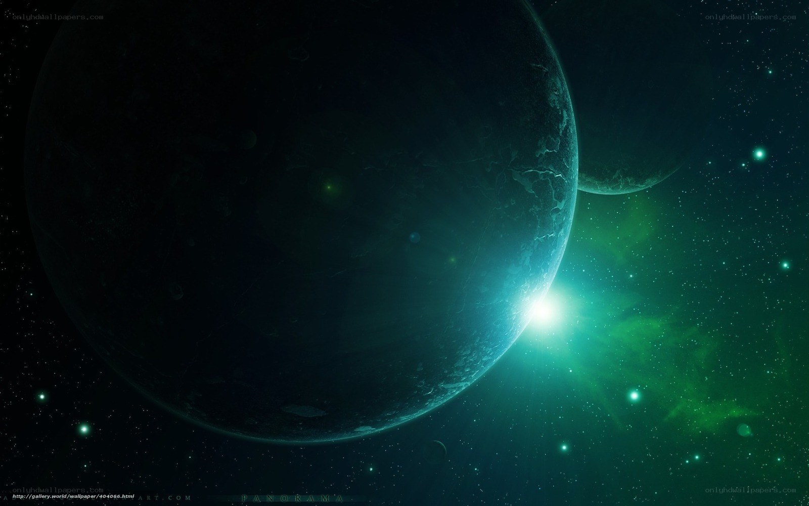 green planet in space