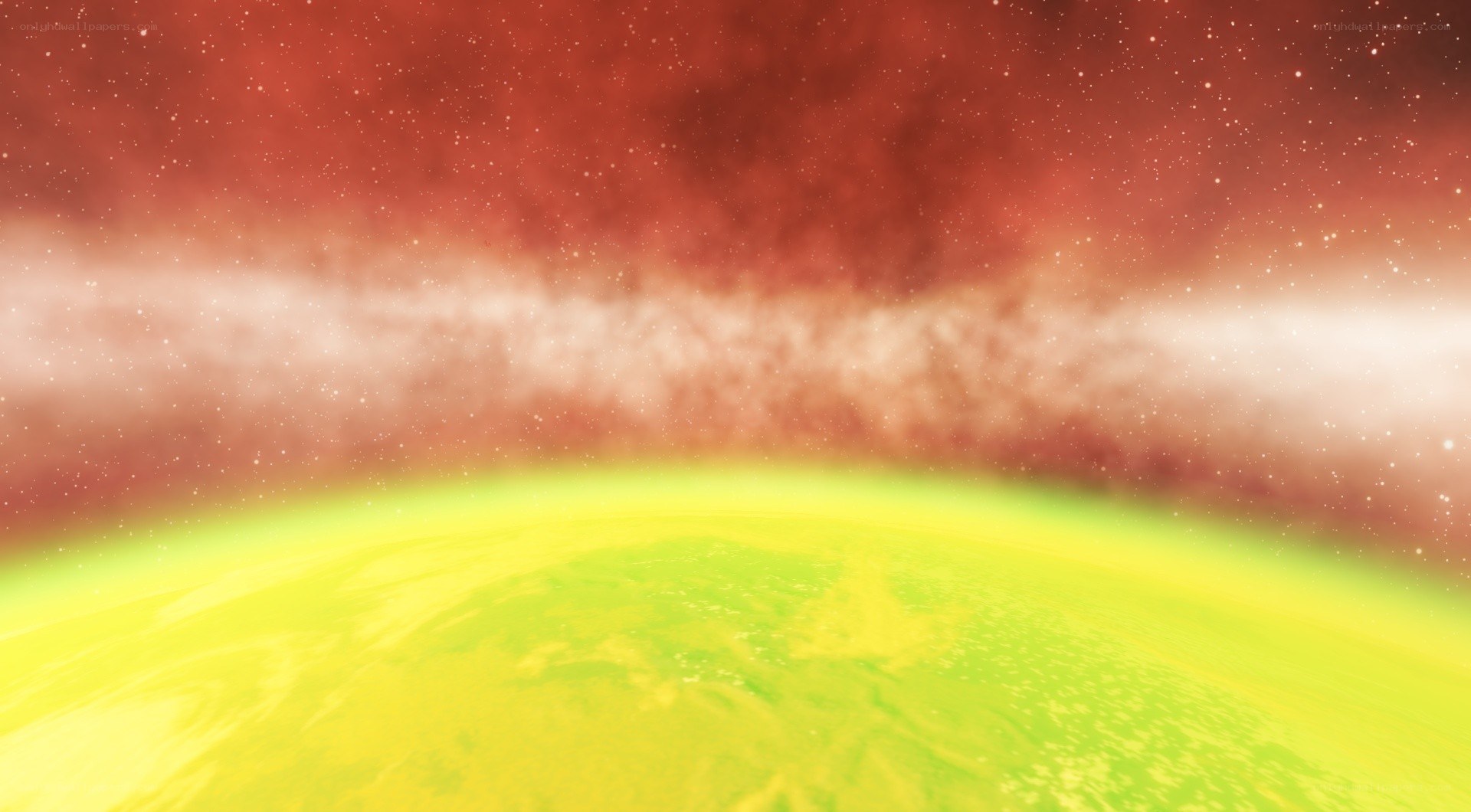 green planet in space