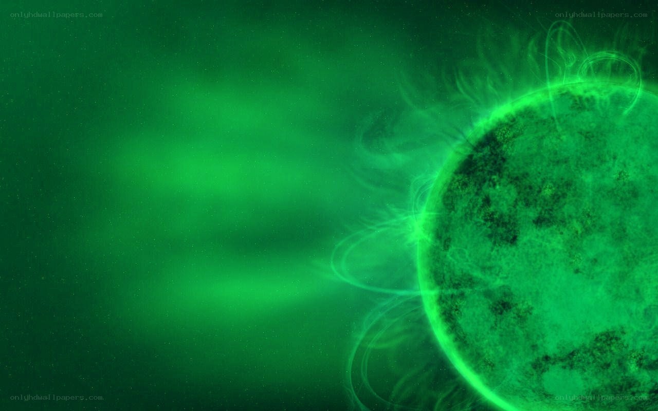 green planet in space