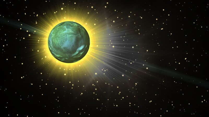 Green Planet in Space — Black