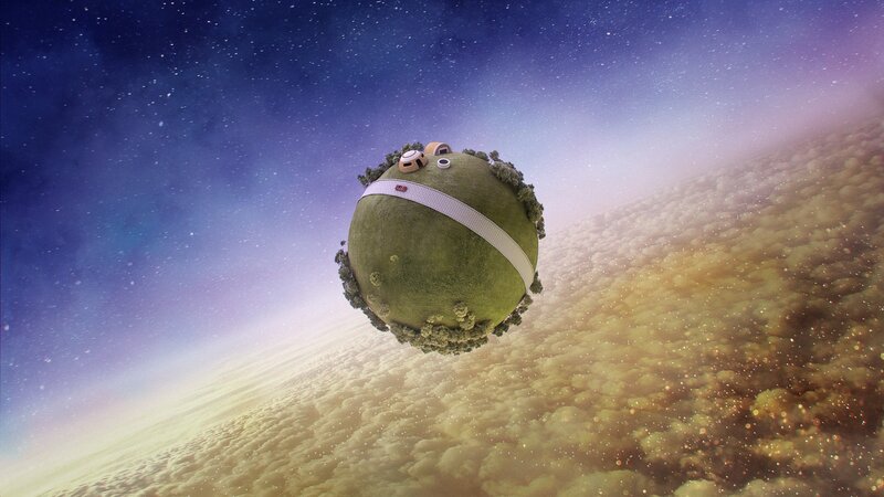 Green Planet in Space — Blue, Serene