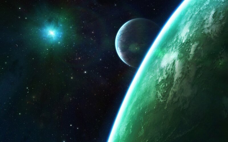 Green Planet in Space — Serene