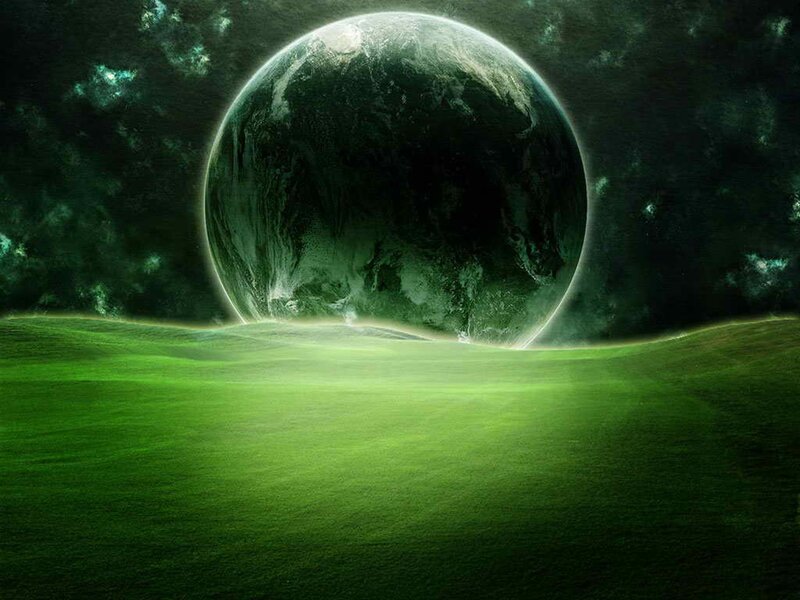 Green Planet Landscape — Dramatic