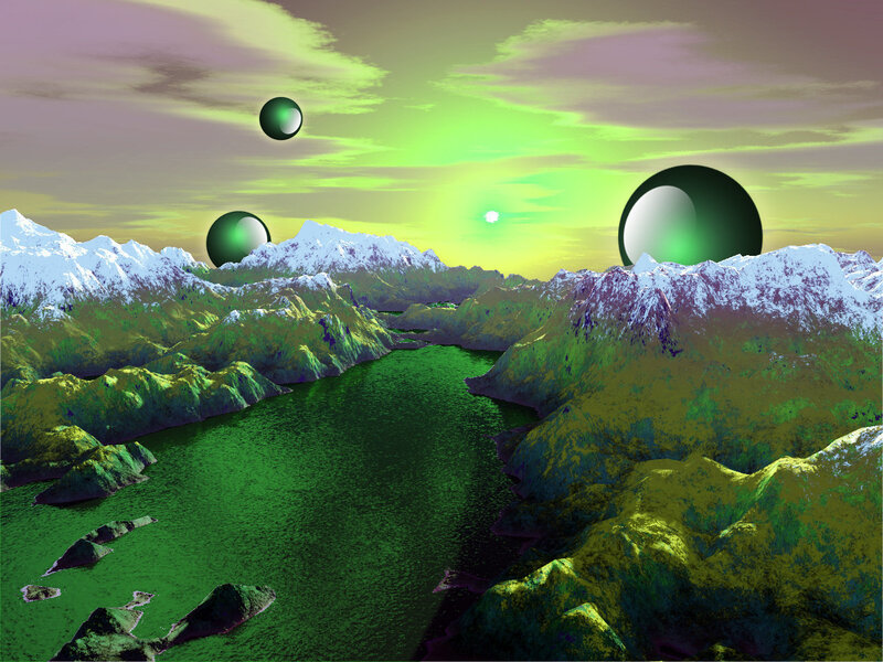 Green Planet Landscape — Otherworldly