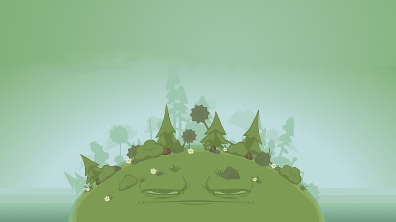 Green Planet with Eyes