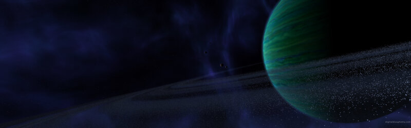 green planet with rings