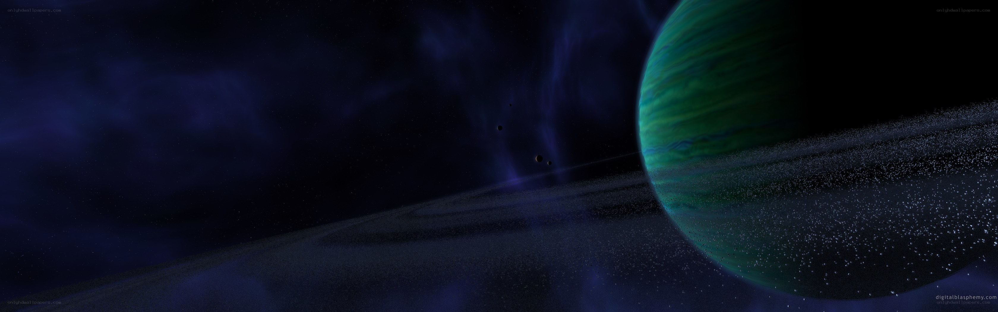 green planet with rings