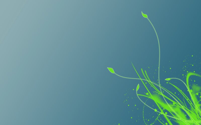 green plant design on blue