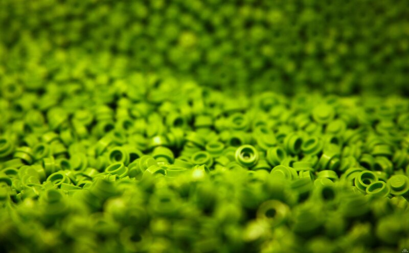 Green Plastic Pieces