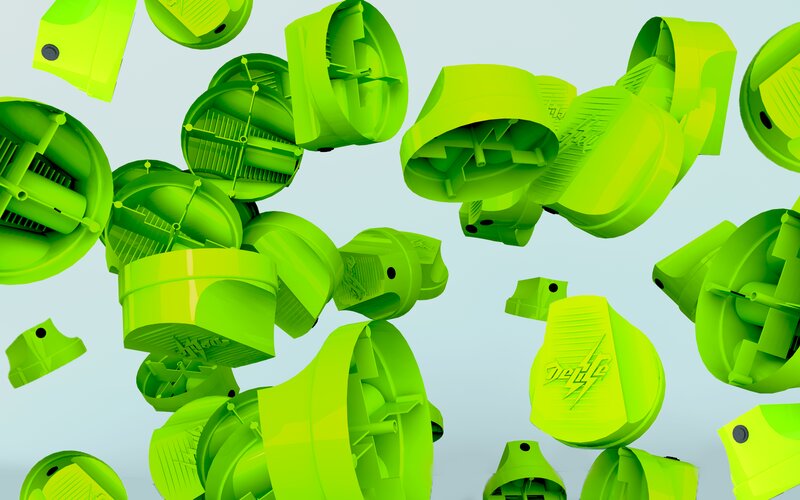 Green Plastic Toy Parts