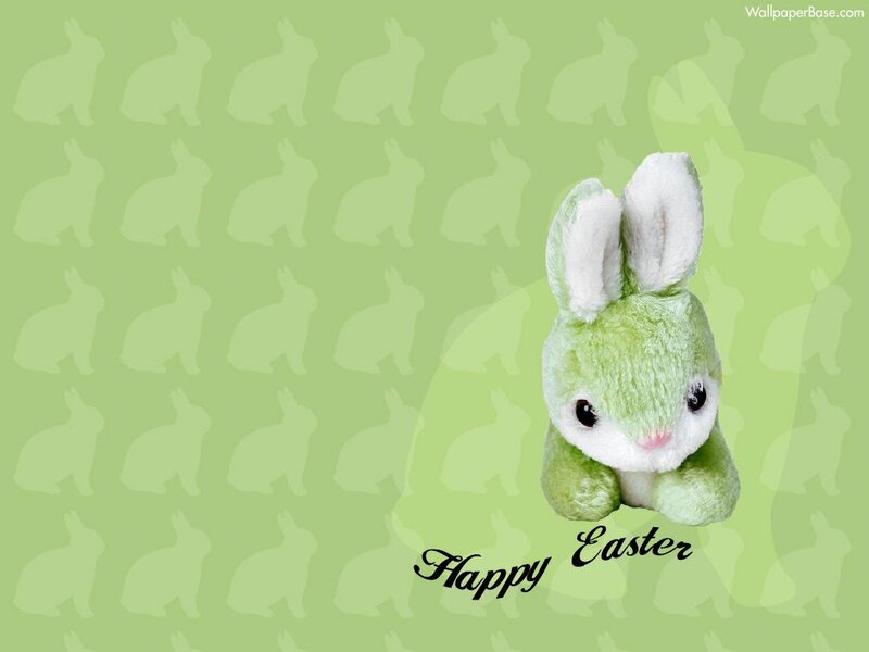 Green Plush Bunny