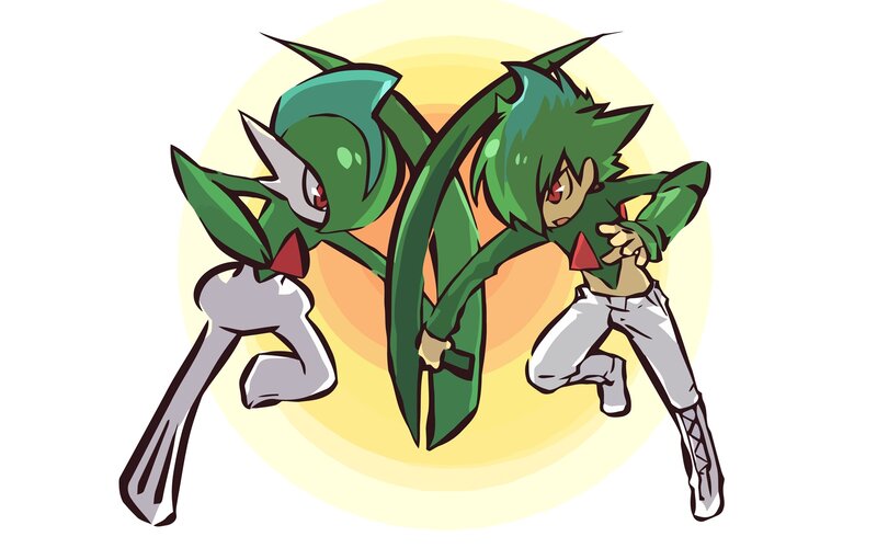 Green Pokémon duo in action