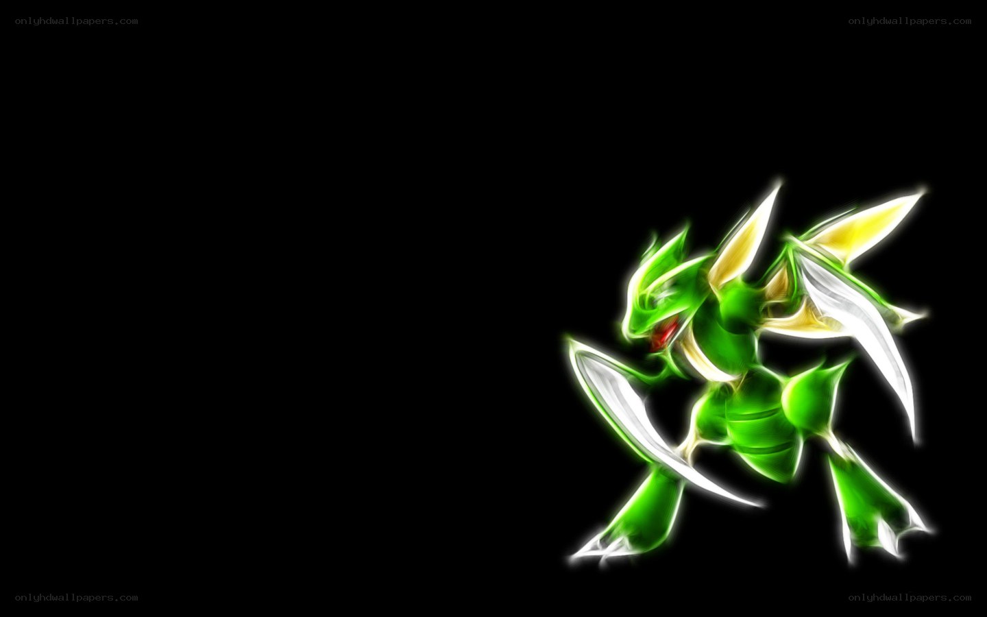 Green Pokémon with glowing outline