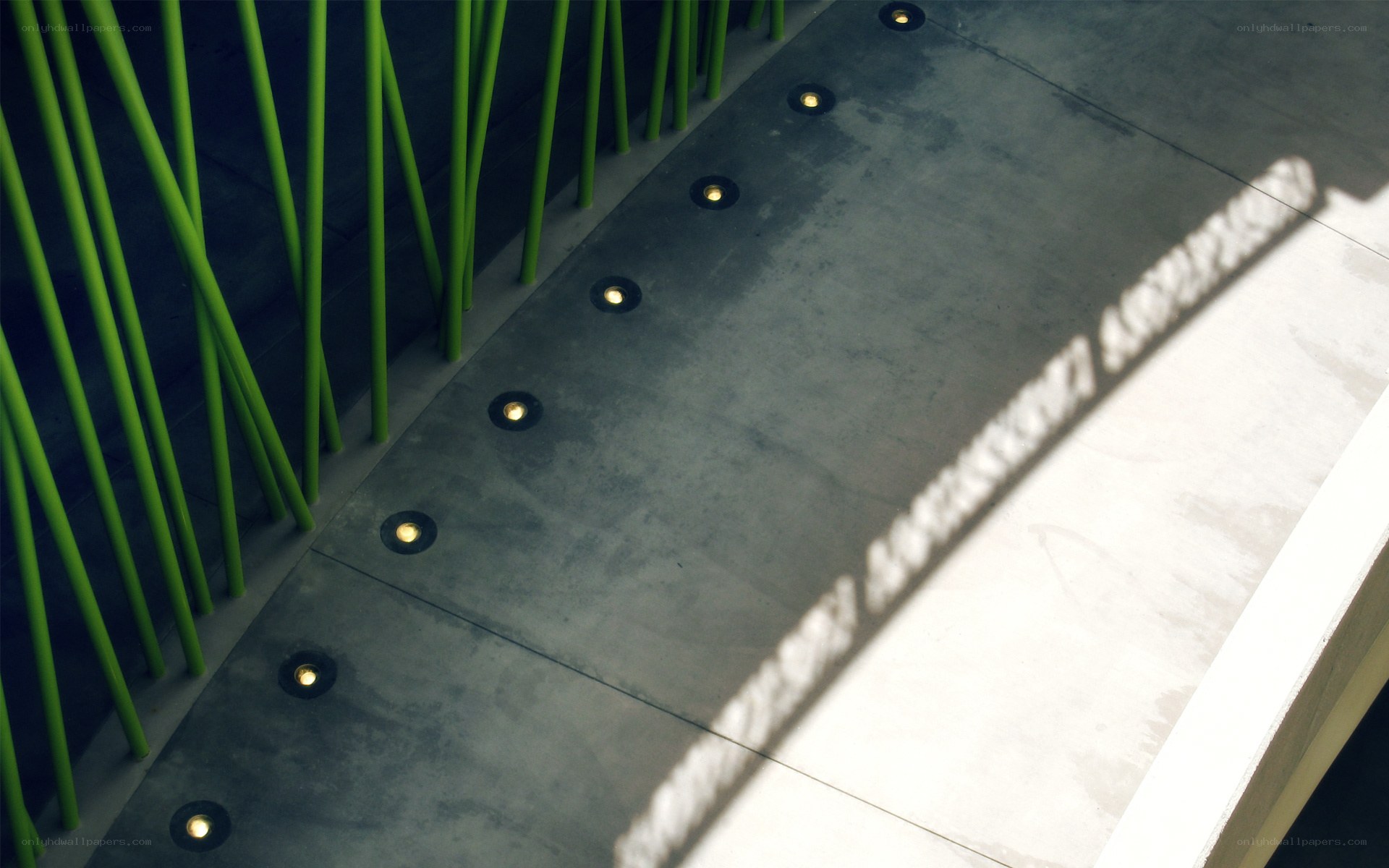 Green poles and embedded lights