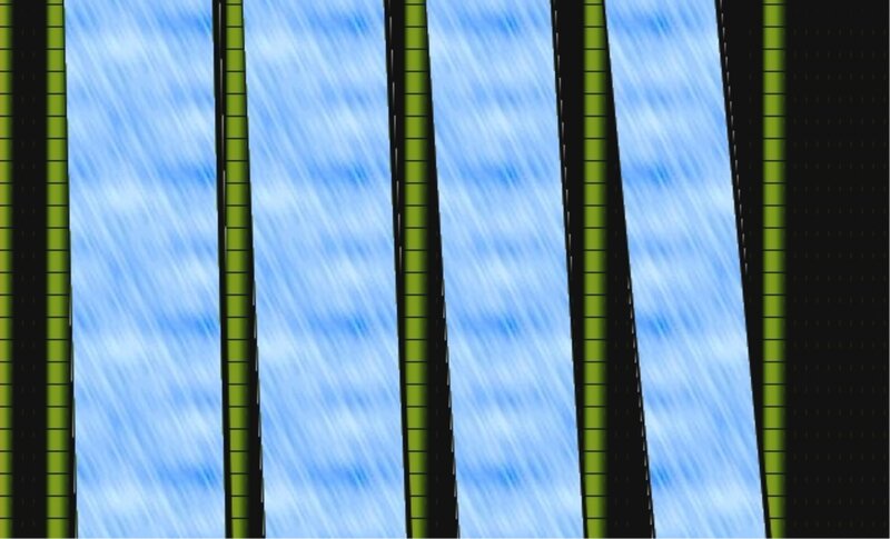 Green Poles in Blue Sky