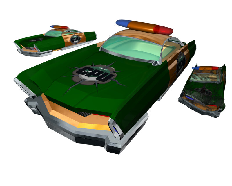 green police car models