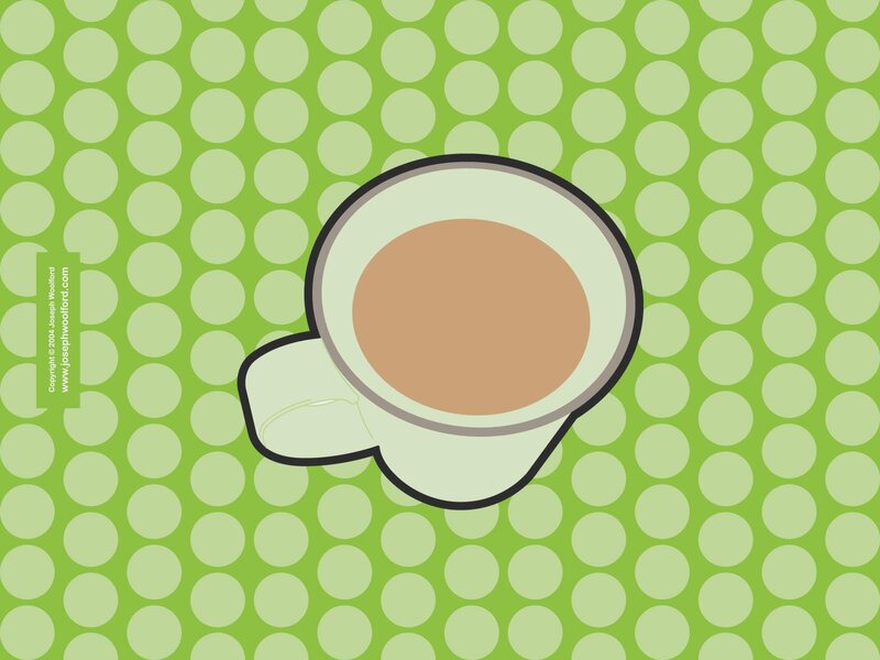green polka dot cup
