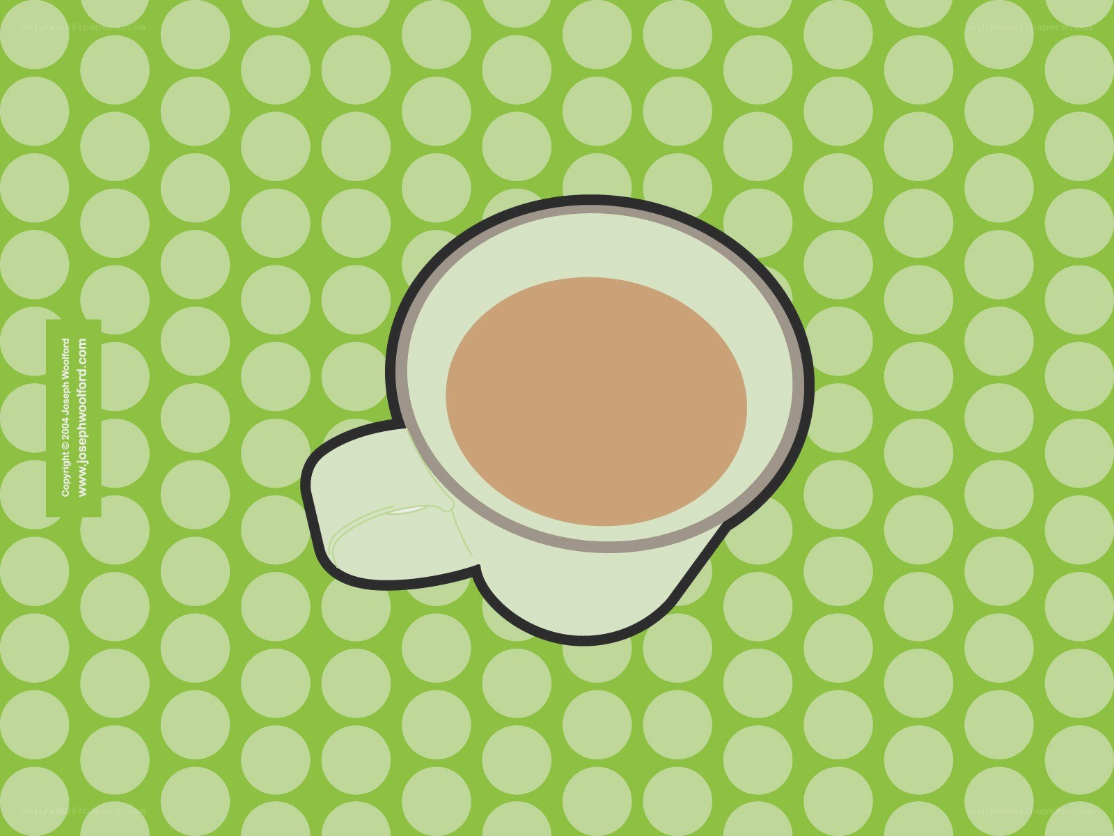 green polka dot cup