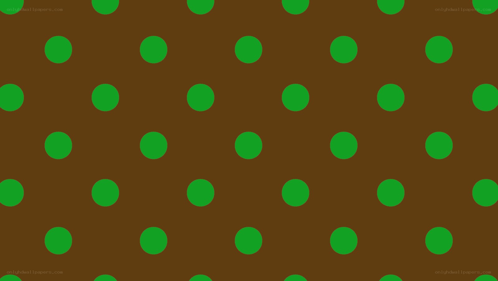 green polka dots on brown