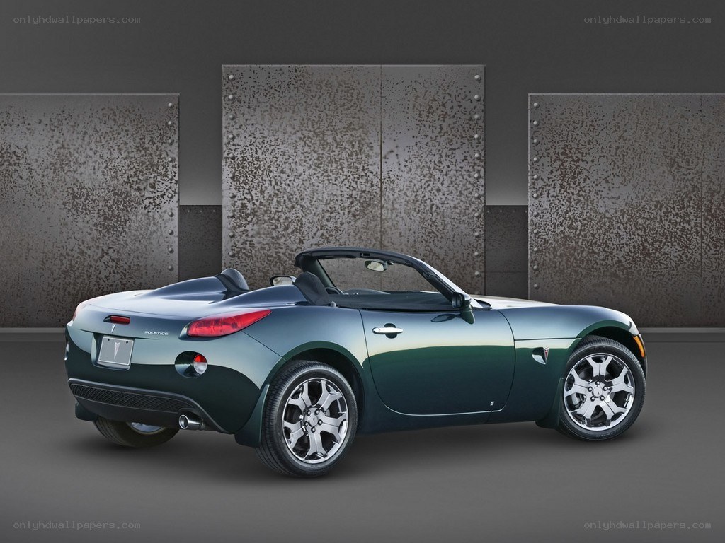 Green Pontiac Solstice convertible