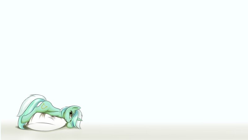 Green Pony on Pillow