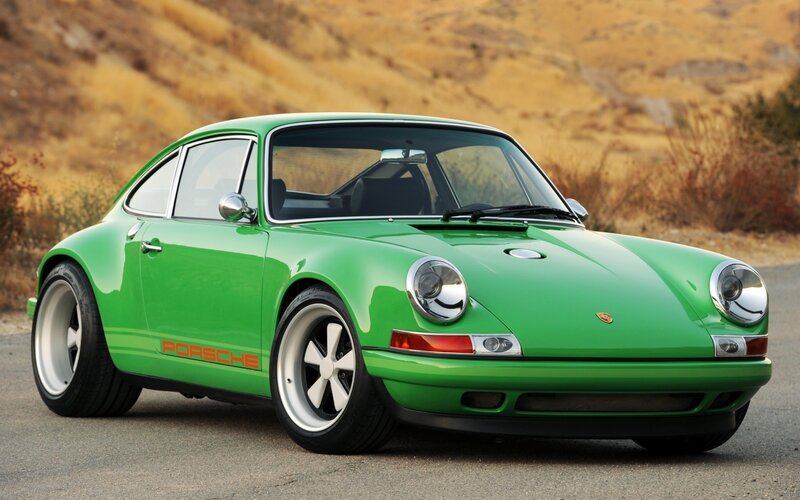Green Porsche 911 classic car