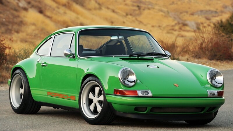 Green Porsche 911 classic car