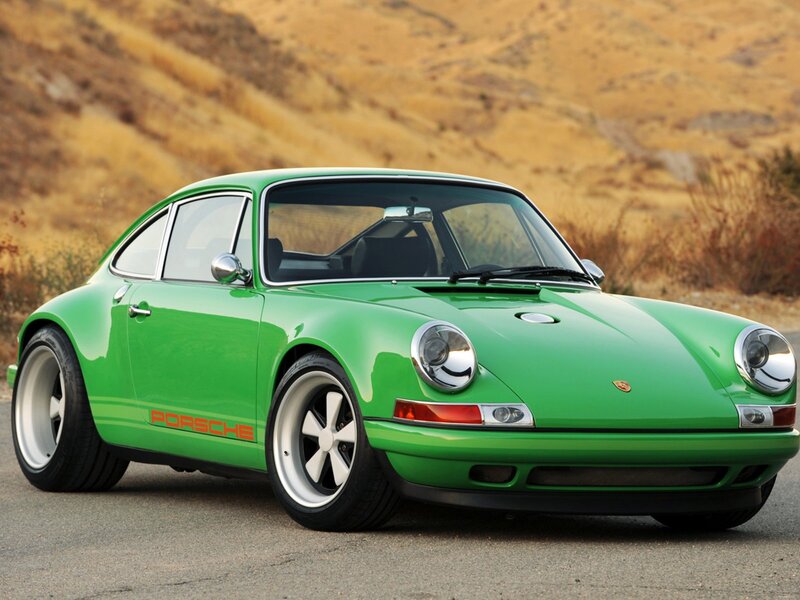 Green Porsche 911 classic car
