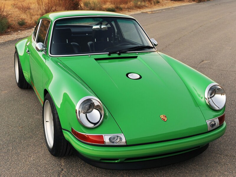 Green Porsche 911 classic car