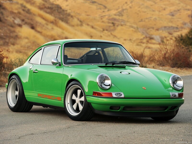 Green Porsche Car
