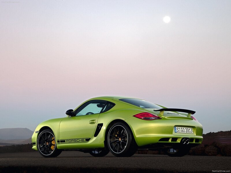 Green Porsche Cayman S