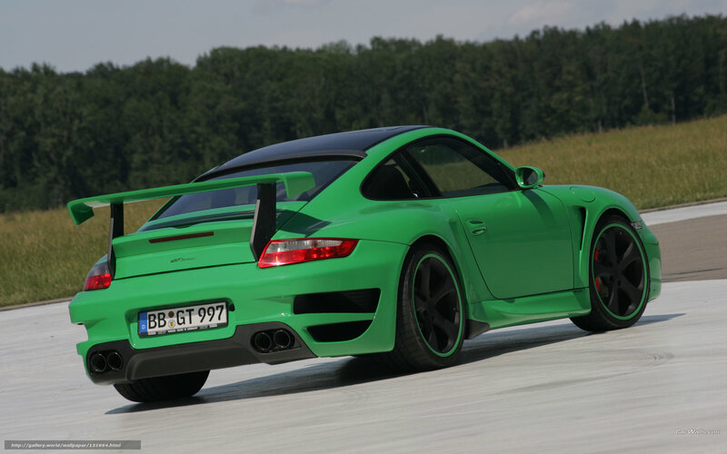 green porsche on racetrack