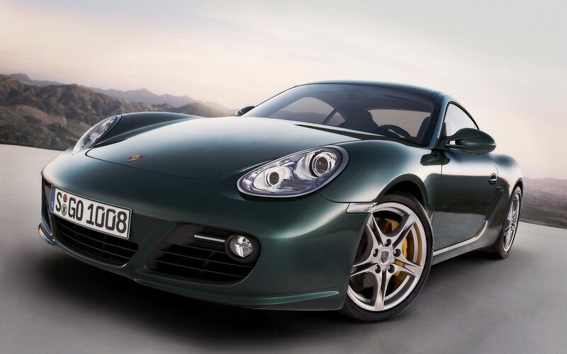 green porsche sports car