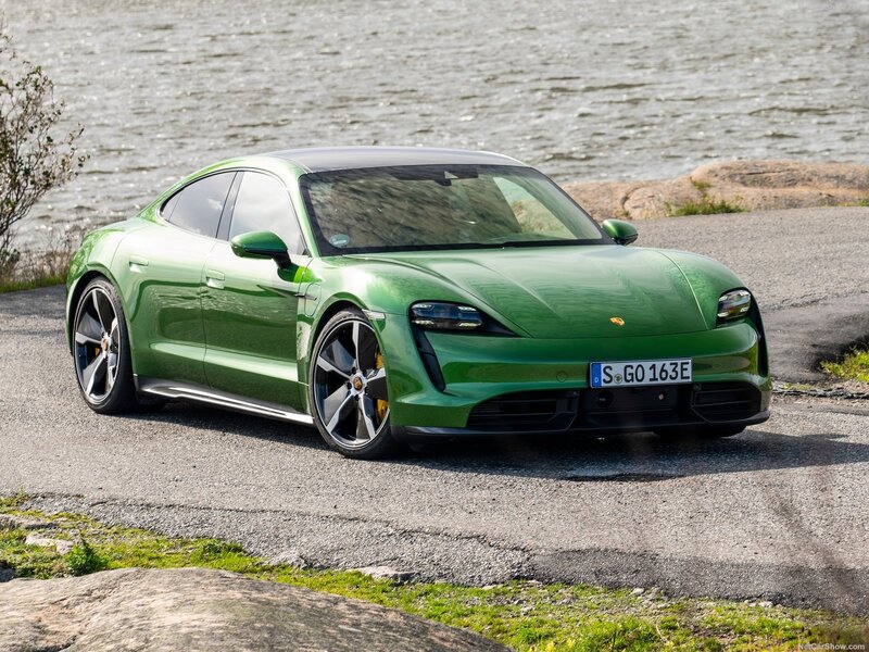 Green Porsche Taycan