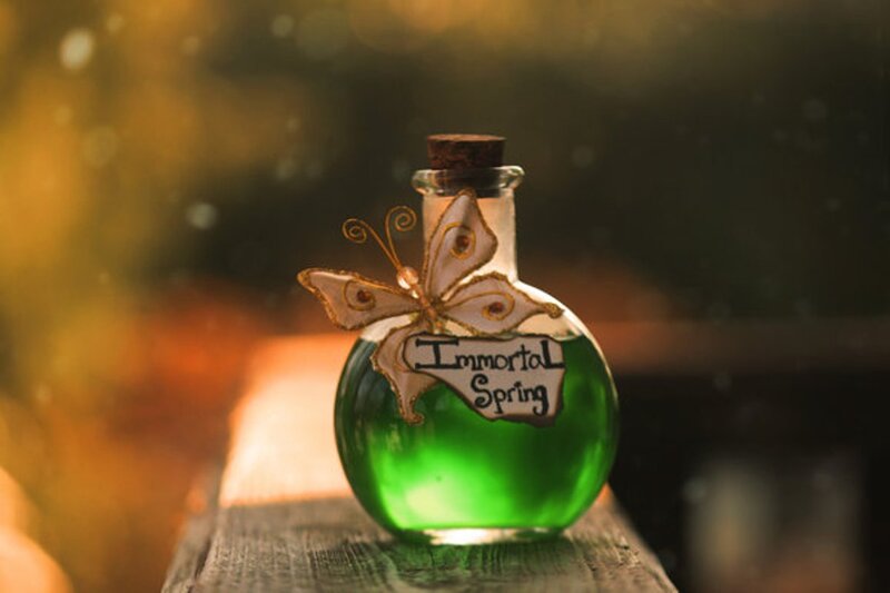 Green Potion Bottle — Mystical