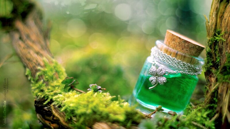 Green Potion in a Bottle — Serene