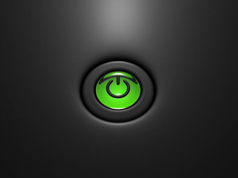 green power button icon
