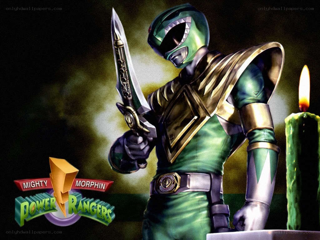 Green Power Ranger with sword