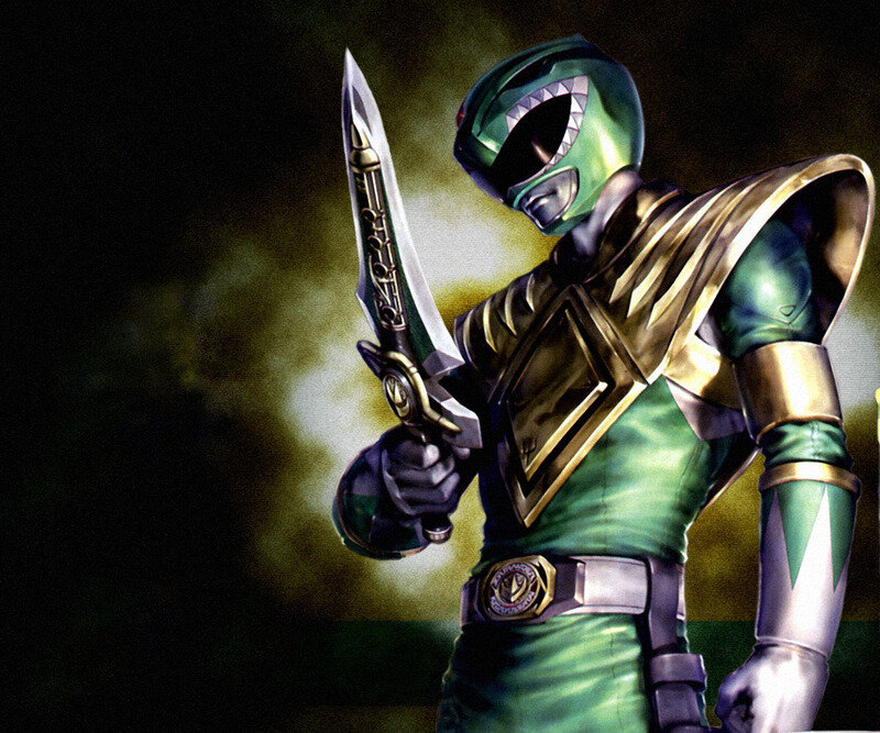 green power ranger with sword