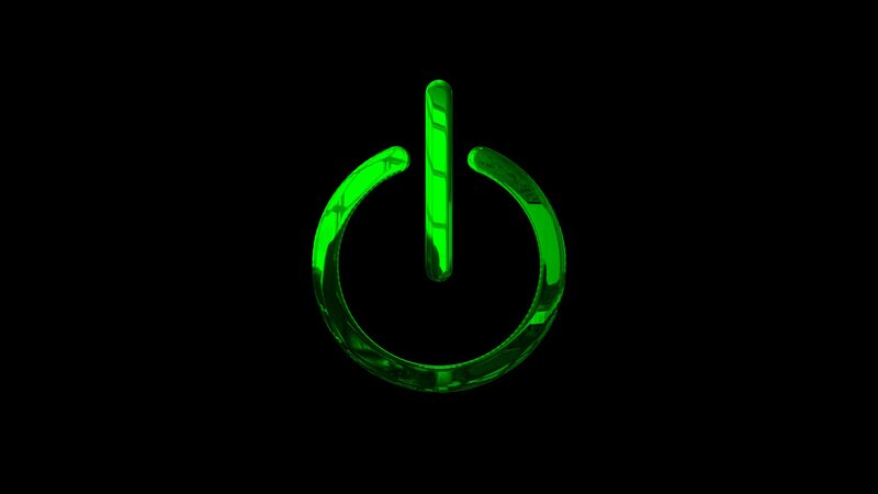 Green Power Symbol — Minimalist