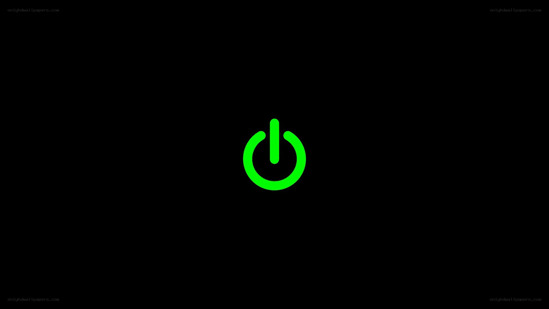 green power symbol on black